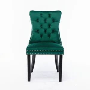 Nikki - Modern, High-End Tufted Solid Wood Contemporary Velvet Upholstered Dining Chair With Wood Le