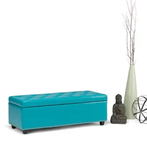 Hamilton - Storage Ottoman - Mediterranean Blue