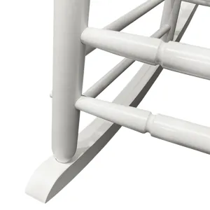 Balcony Porch Wood Adult Rocking Chair - White