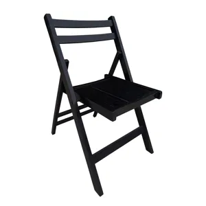 Folding Special Event Chairs, Foldable Style (Set of 4) - Black
