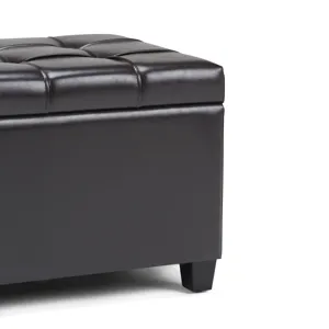 Sienna - Storage Ottoman Bench - Tanners Brown