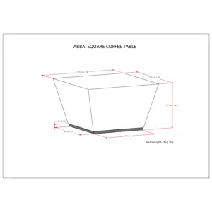 Abba - Square Coffee Table - Dark Brown