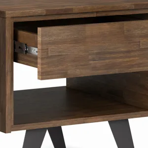 Lowry - End Table - Rustic Natural Aged Brown