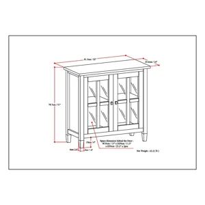 Warm Shaker - Low Storage Cabinet - Light Golden Brown