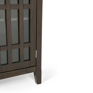 Bedford - Low Storage Media Cabinet - Dark Tobacco Brown