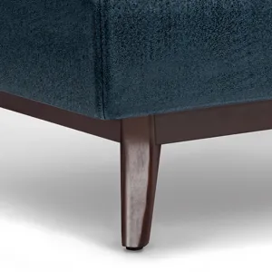 Owen - Coffee Table Storage Ottoman - Distressed Dark Blue