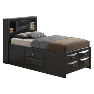 Marilla - G1500G-QSB3 Queen Storage Bed - Black