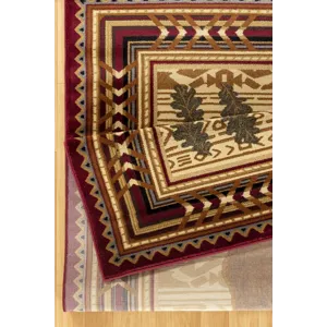 Nature\'s Nest - GC_CBL3007 Multi 2\' x 3\' Lodge Area Rug