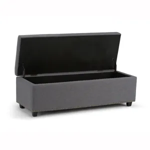 Hamilton - Storage Ottoman - Slate Grey