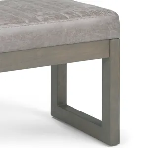 Casey - Ottoman Bench - Distressed Grey Taupe