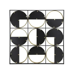 Eclectic Styling Metal Beaded Wall Mirror With Contemporary Design For Bedroom, Liveroom & Entryway 
