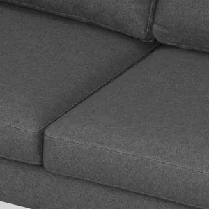Ava - Mid Century Corner Sectional Sofa - Pebble Gray