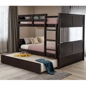 Full Over Full Bunk Bed With Twin Size Trundle - Espresso