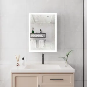 Bathroom Medicine Cabinet With Lights, 28×20\" LED Medicine Cabinet With Mirror, Lighted Medicine Ca