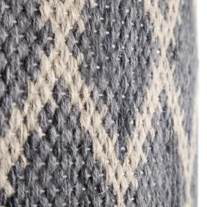 Edgeley - Round Pouf - Grey / Natural