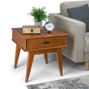 Draper - Mid Century End Table - Teak Brown