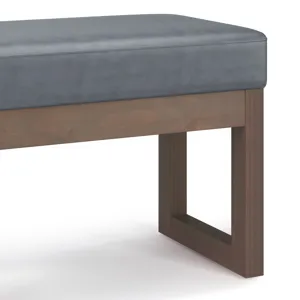 Milltown - Footstool Small Ottoman Bench - Stone Grey