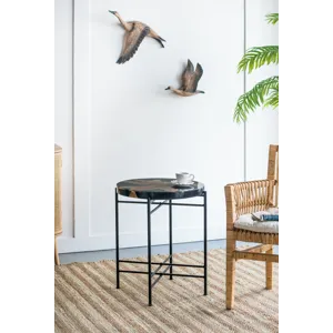 Side Table - Black / Brown
