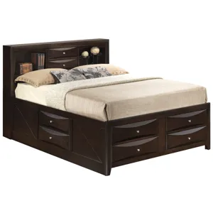 Marilla - G1525G-QSB3 Queen Storage Bed - Cappuccino