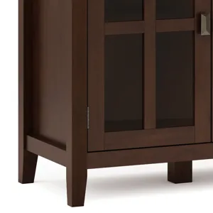 Artisan - Wide 4 Door Storage Cabinet - Russet Brown