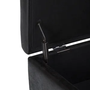 Owen - Coffee Table Storage Ottoman - Distressed Black