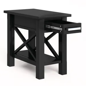 Kitchener - Narrow Side Table - Black
