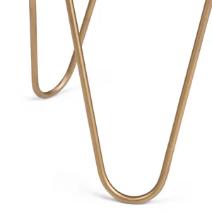 Patrice - Metal and Wood Accent Table - Natural / Gold