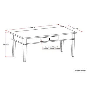 Carlton - Coffee Table - Dark Tobacco Brown