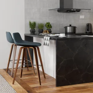 Randolph - Bentwood Counter Height Stool (Set of 2) - Distressed Blue