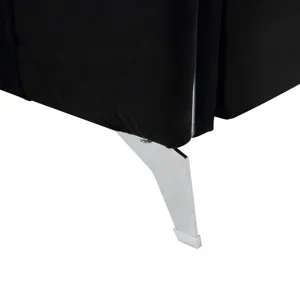 Hathaway - Velvet Modern Chic Loveseat Couch - Black