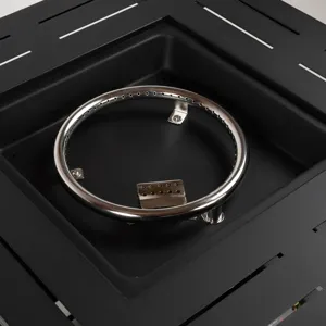 28\" Square Fire Pit Table - Brown