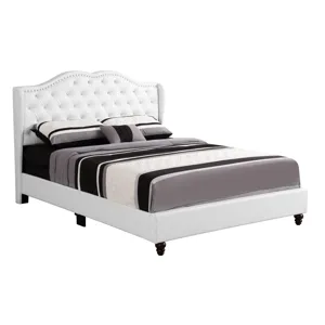 Joy - G1926-QB-UP Queen Upholstered Bed - White