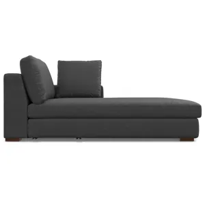 Charlie - Deep Seater Right Sectional Sofa - Pebble Gray