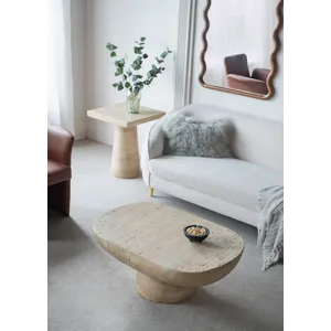 Oval Coffee Table - Cream