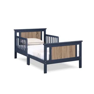 Connelly - Reversible Panel Toddler Bed - Midnight Blue/Vintage Walnut