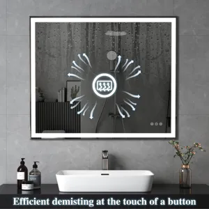 LED Bathroom Vanity Mirror Wall Mounted Adjustable White / Warm / Natural Lights Anti-Fog Touch Swit