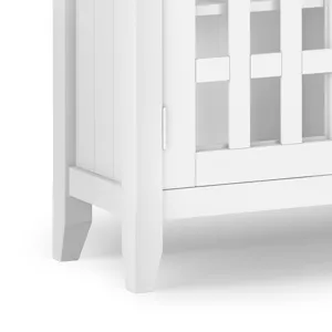 Bedford - Low Storage Media Cabinet - White