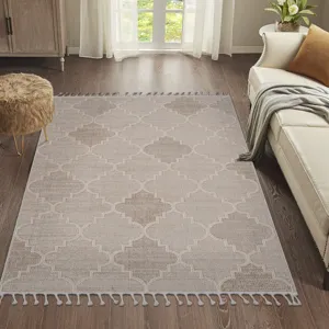 Guros - 8\' x 10\' Trellis Indoor / Outdoor Area Rug - Cream