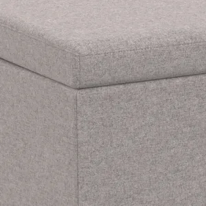 Avalon - Extra Large Storage Ottoman Bench - Cloud Grey