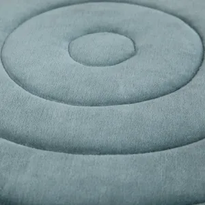 Vivienne - Round Pouf - Turquoise