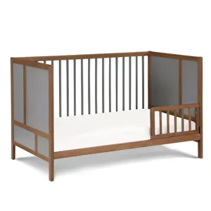 Pixie Finn - 3-in-1 Crib - Walnut/Charcoal