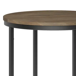 Jenna - Round Side Table - Warm Grey