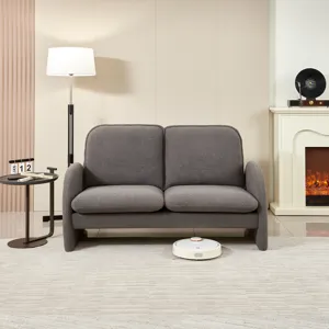 Loveseat Sofa Small Couch For Living Room, Sherpa Fabric Upholstered Loveseat Sofa Couch, Small Love