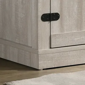 Salma - 58\" Wide TV Stand With 2 Open Shelves And 2 Cabinets - Dusty Gray