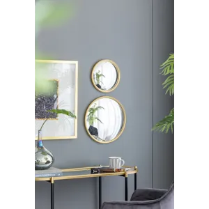Round Mirror, Circle Mirror With Iron Frame For Living Room Bedroom Vanity, Entryway, Hallway - Gold