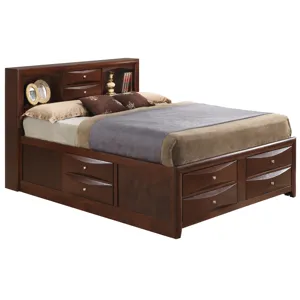 Marilla - G1550G-QSB3 Queen Storage Bed - Cherry