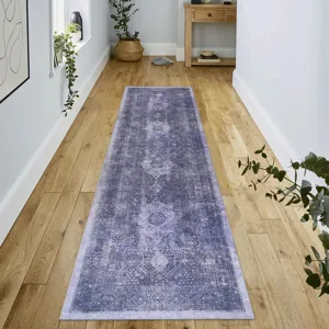 2\'6\'\' X 10\' Area Rug, Washable Rug, Low-Pile, Non-Slip, Non-Shedding, Foldable, Kid & Pet Friend