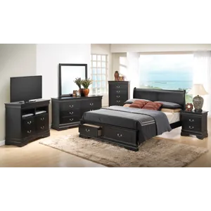 Louis Phillipe - G3150D-KSB2 King Storage Bed - Black