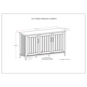 Lev - Wide Storage Cabinet - Smoky Brown