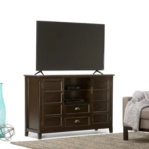 Burlington - Tall TV Media Stand - Mahogany Brown